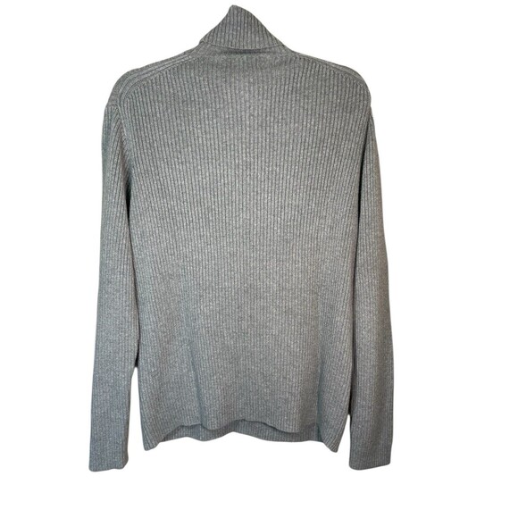 VTG J. CREW Cotton Women Large Gray Pullover Turtle‎ Neck Sweater Rubbed - Picture 2 of 9